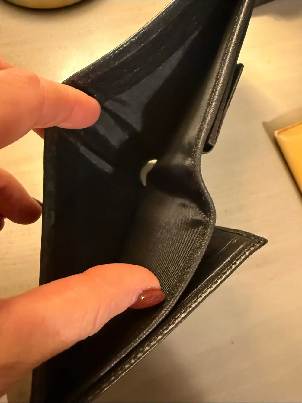 Black Men's Textured African Buffalo Leather Bifold Wallet